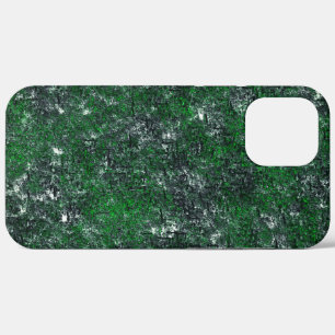 Green fungus upon whitish grey rock or tree trunk iPhone 12 pro max case