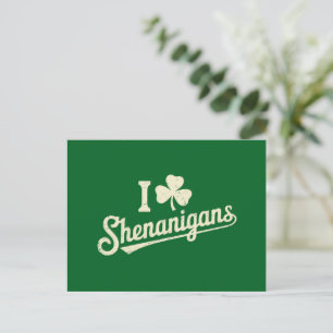 Green Funny Irish Patty's Shamrock Saint Patricks  Postcard