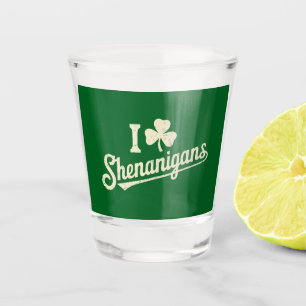 Green Funny Irish Patty's Shamrock Saint Patricks  Shot Glass