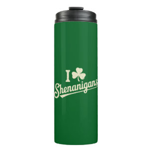 Green Funny Irish Patty's Shamrock Saint Patricks Thermal Tumbler