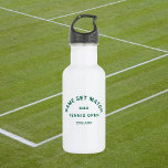 Green Game Set Match Crest Tennis 532 Ml Water Bottle<br><div class="desc">Game Set Match,  green crest,  tennis stainless steel water bottle. Personalise with the year,  tennis club / championship / tournament name and location. The perfect addition to your tennis kit or as a gift for a tennis lover. Designed to match our Game Set Match Tennis Collection.</div>