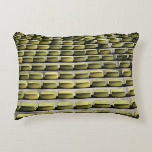 Green gang chairs decorative cushion