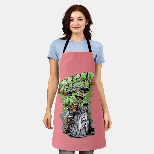 Green Garbage Monster  Apron (Worn)