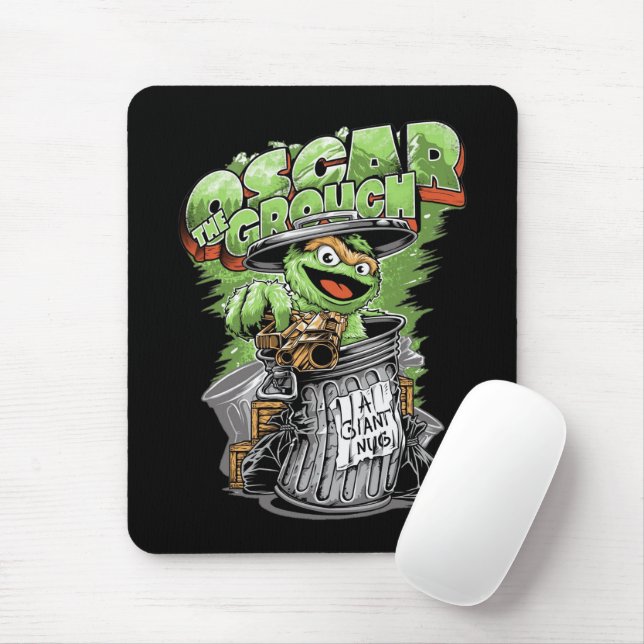 Green Garbage Monster  Mouse Mat (With Mouse)