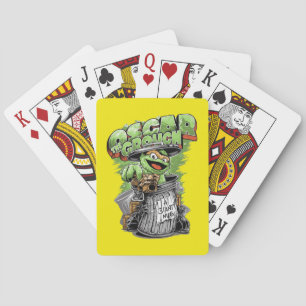 Green Garbage Monster Playing Cards