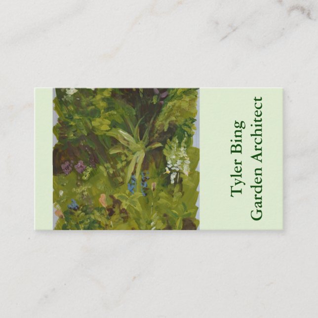 Green Garden Art Business Card (Front)