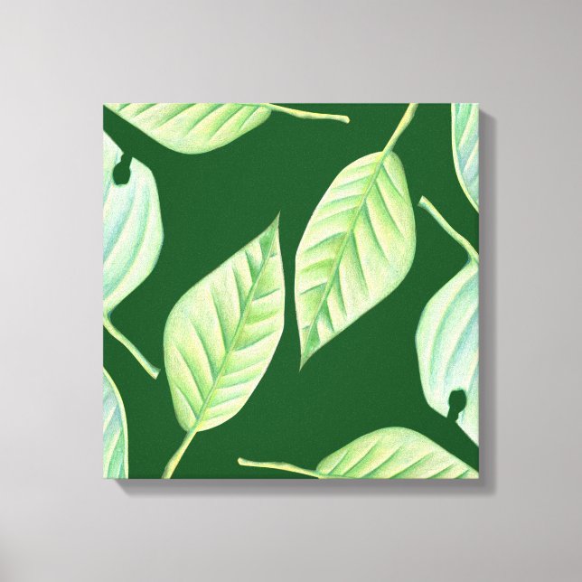 Green Garden Botanical Canvas Print (Front)