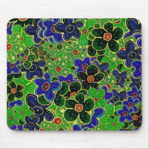 green garden flower bouquet mouse mat