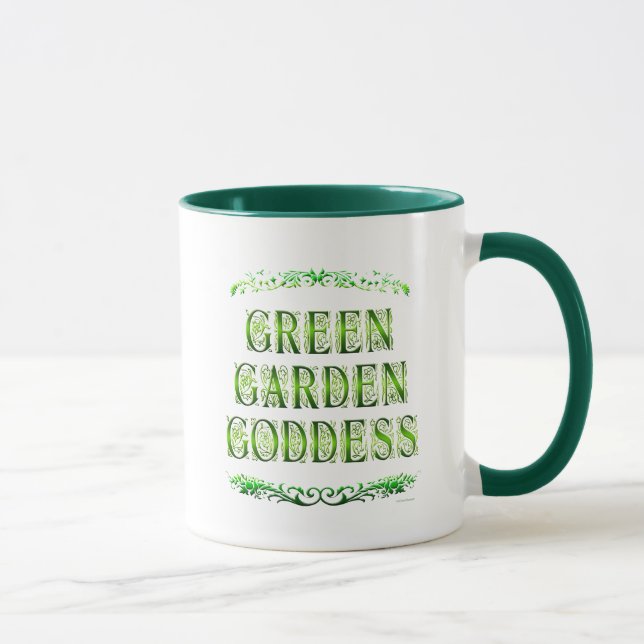 Green Garden Goddess Saying Coffee Mug (Right)