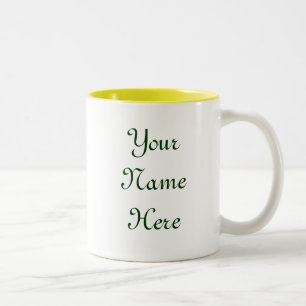 Green Garden Goddess Saying Two-Tone Coffee Mug