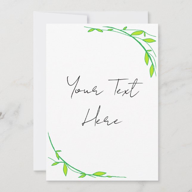 Green Garden Invitation (Front)