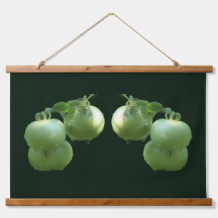 Green Garden Tomatoes Nature Abstract Hanging Tapestry