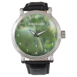 Green Garden Tomatoes On The Vine Personalised Watch