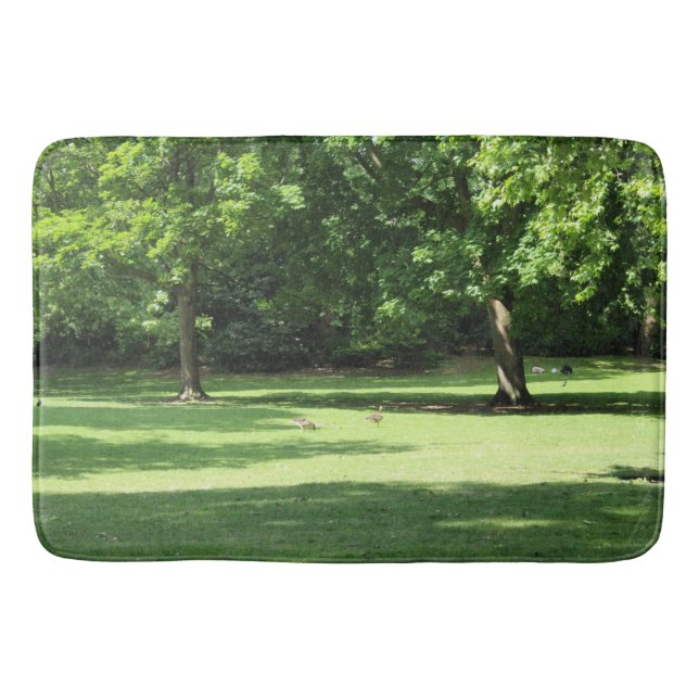 Green Garden Trees Bath Mat (Front)