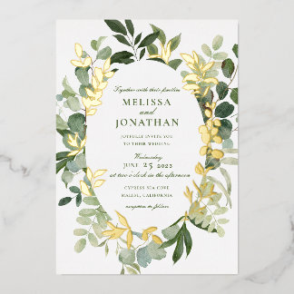 Green Garden Wedding Invitation 