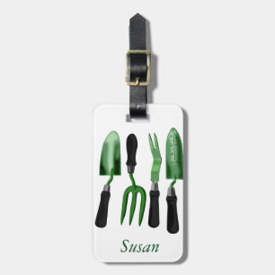 Green Gardening Tools Luggage Tag