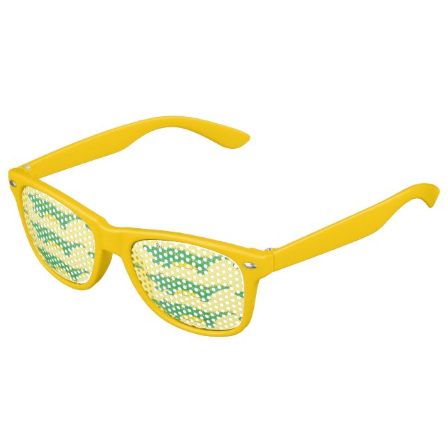 Green Gator Alligator Crocodile Party Favour Shade Kids Sunglasses (Angled)