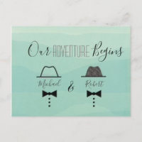 Green Gay Wedding Save The Date