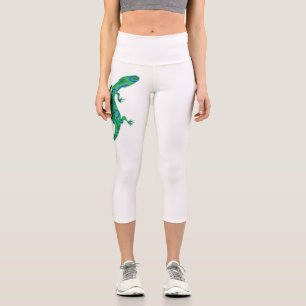 Green Gecko Capri Leggings