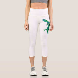 Green Gecko Capri Leggings