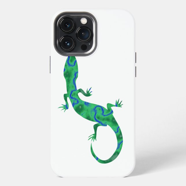Green Gecko iPhone Case (Back)