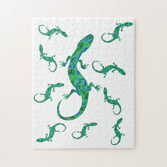 Green Gecko Jigsaw Puzzle (Vertical)