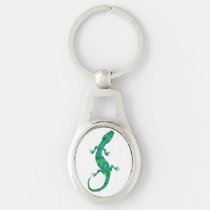 Green Gecko Key Ring