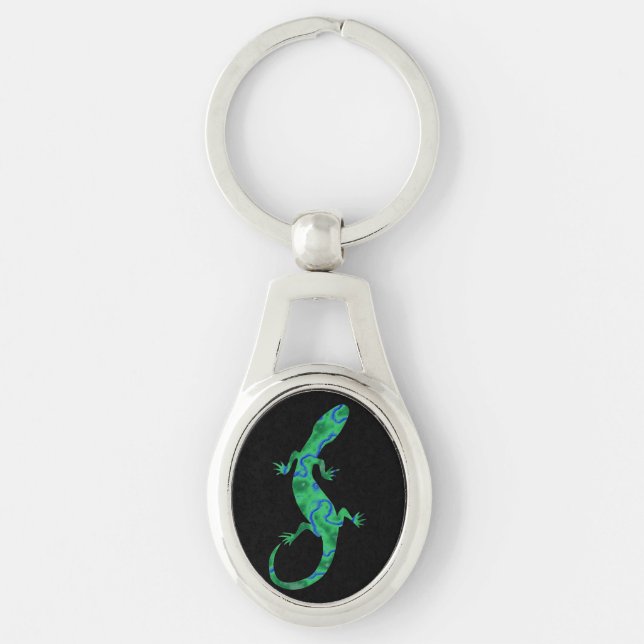 Green Gecko Key Ring (Front)