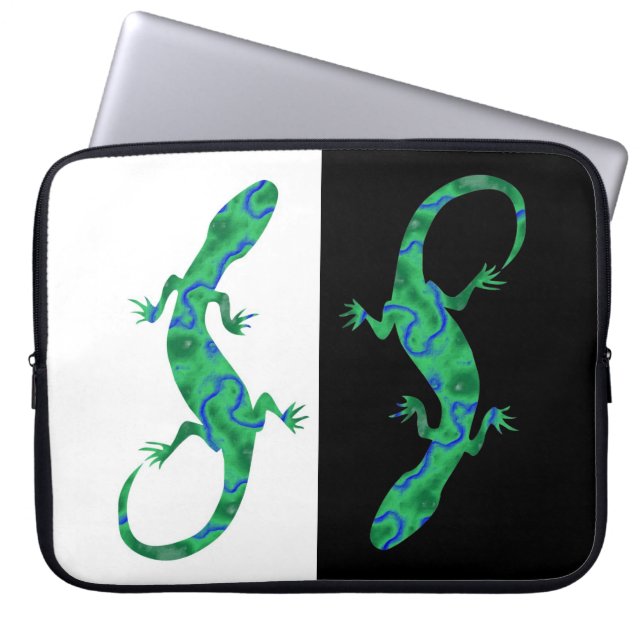 Green Gecko Laptop Sleeve (Front)