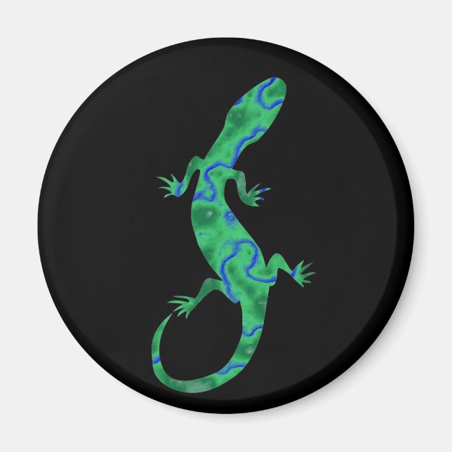 Green Gecko Magnet (Front)