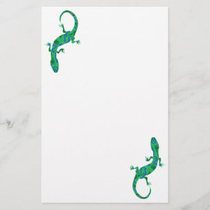 Green Gecko Magnetic Stationery