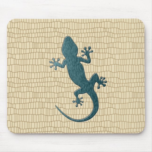 Green Gecko on Reptile Mouse Mat (Front)
