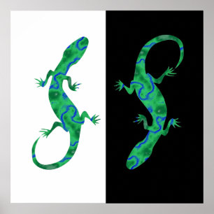 Green Gecko Poster