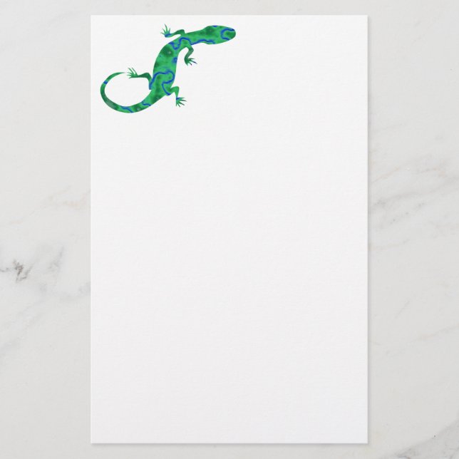 Green Gecko Stationery (Front)