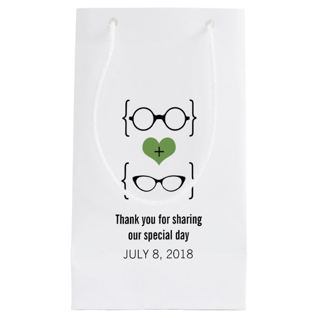 Green Geeky Glasses Gift Bag (Front)