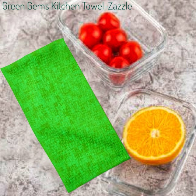 Green Gems Tea Towel (Creator Uploaded)