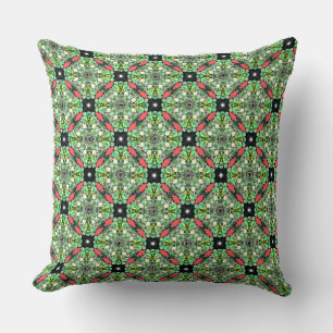 Green Gemstones and Marble Jewels Cushion