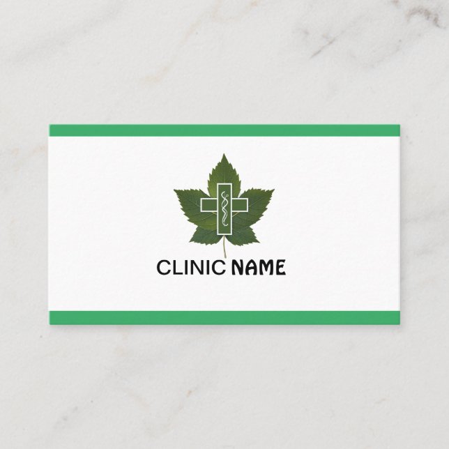 Green General Practitioner  Business Card (Front)