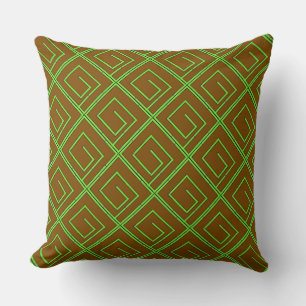 Green Geo Brown     Cushion