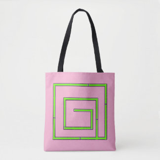 Green Geo Pink   Tote Bag