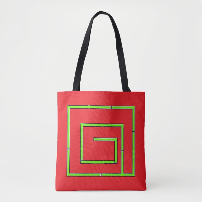 Green Geo Red     Tote Bag (Front)