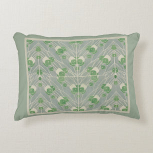 Green Geometric 1915 Hannah Borger Overbeck Decorative Cushion