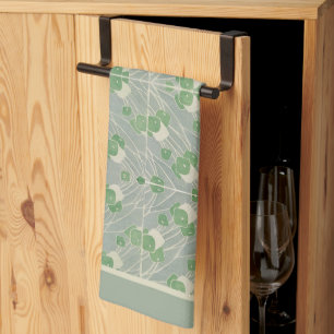 Green Geometric 1915 Hannah Borger Overbeck Tea Towel