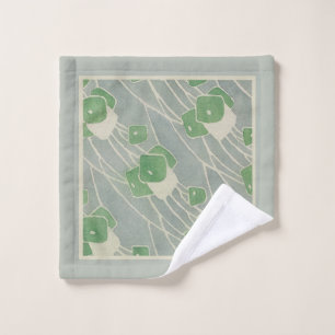 Green Geometric 1915 Hannah Borger Overbeck Wash Cloth