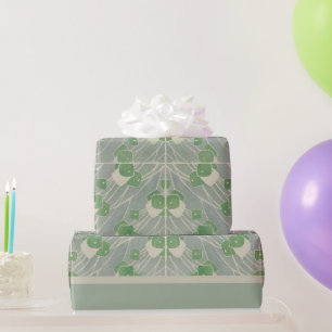 Green Geometric 1915 Hannah Borger Overbeck Wrapping Paper