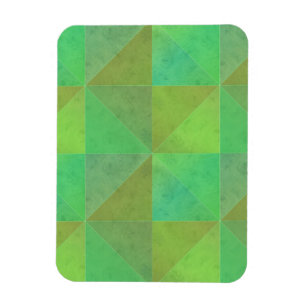 Green Geometric Art Watercolor Pattern Magnet