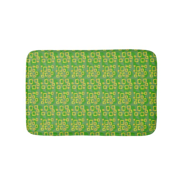 Green Geometric Bath Mat (Front)