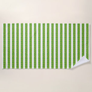 Green Geometric Beach Towel