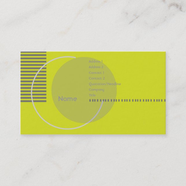 Green Geometric - Busihness Business Card (Front)
