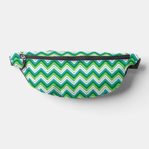 Green Geometric Fanny Pack